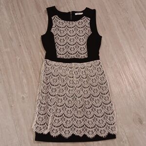 Black and White Lace Dress